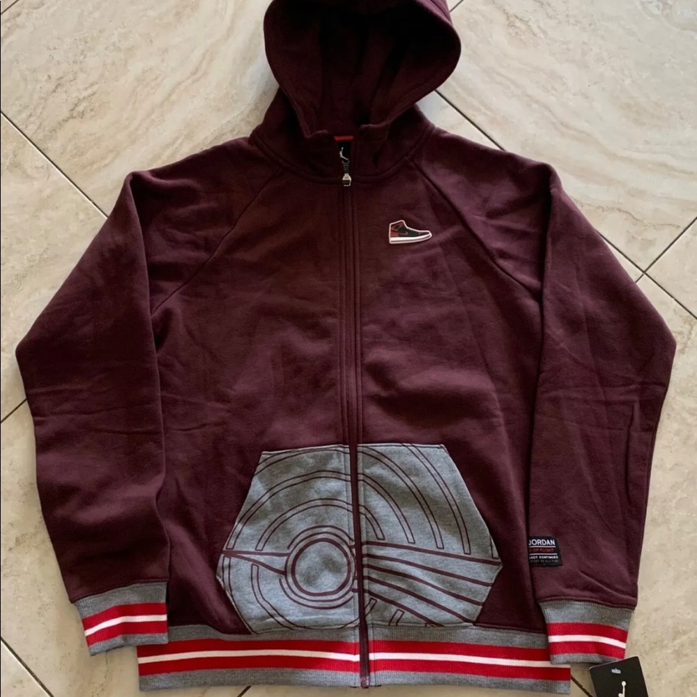 NWT Nike Jordan full-zip hoodie sweet shirt jacket boy size large 955541-R5Y